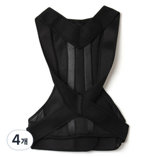 포근상점 바른자세 어깨펴기 체형 밴드 블랙, 4개