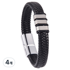 퍼스트리버 감성 패션팔찌 쓰리버튼 19cm, 4개