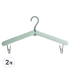 더플로우커머스 모드플러스 컴팩트 폴딩 멀티 빨래 건조 옷걸이, 그린, 2개