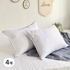 LE REVE 柔軟超細纖維枕芯, 4個, 白色