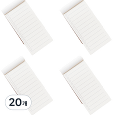 J.four 牛皮紙便攜迷你筆記本 Point Line 50張, 20個, 棕色