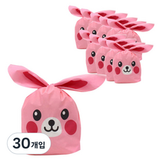 포포팬시 보자기 알럽토끼 포장팩3 빅 2p, 핑크, 30개입