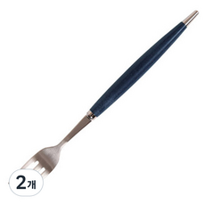 백산 국산 몽블랑 큐티 CF 티포크 14.3cm, 블루, 2개
