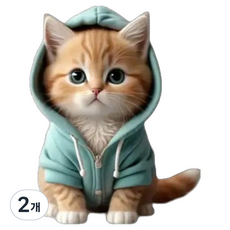 Newtopia 可愛出風口夾式壓克力香氛劑 貓咪外殼 心動貓 薄荷連帽貓 不含香氛劑, 2個