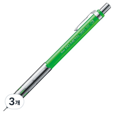 Pentel 飛龍文具 PG Metal 350 自動鉛筆 綠色 PG313-D, 0.3mm, 3個