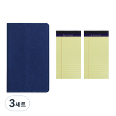標準文件板夾 Mini + 便條紙 Mini 2入組 50張, NAVY + 隨機出貨, 3套