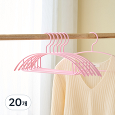 리브맘 어깨뿔방지 베이직 니트 옷걸이, 베이비핑크, 20개