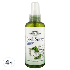 Candle&Soap 肌膚用涼感噴霧 身體噴霧 薄荷香, 150ml, 4個