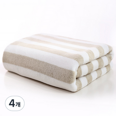 코멧 부드러운 스트라이프 바스타올 70 x 140 cm, 베이지, 4개