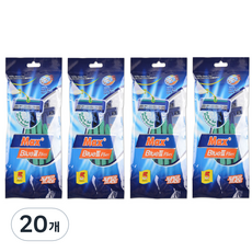 드위트리 MAX BLUE PLUS 3단 일회용 면도기, 5개입, 20개