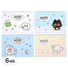 모닝글로리 캐릭터 스케치북 4종 세트, 8절, 6세트, 30매