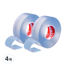 Cella矽膠超強力奈米萬用雙面膠帶 3m, 4個, 透明