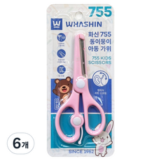 화신 755 동이뭉이 아동 안전 가위, 랜덤발송, 6개