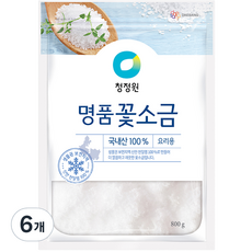 청정원 명품 꽃소금 요리용, 6개, 800g