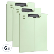 모던베이스 파스텔 스탠딩 덮개 클립보드 A4 315 x 235 mm, 연두, 6개
