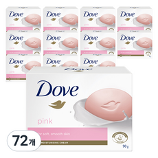 도브 핑크 뷰티바 비누, 90g, 72개