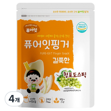 Pure Eat 手指長條青葡萄棒, 青葡萄口味, 30g, 4個