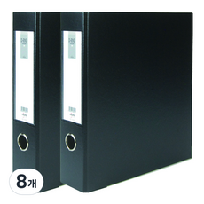 마이다스 D링 합지 바인더 명찰형 3공 A4 7cm, 흑색, 8개