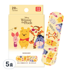 ONEDER 旺達棉品 小熊維尼系列貼繃, 20片, 5盒