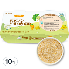 팜투베이비 레디 실온이유식 중기, 미역채소두부죽, 110g, 10개