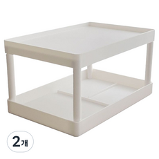 可分離式書桌整理收納多用途小型層架, 2個, 白色