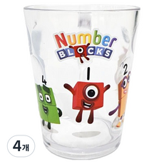르번 넘버블록스 물방울컵, 혼합색상, 4개, 300ml