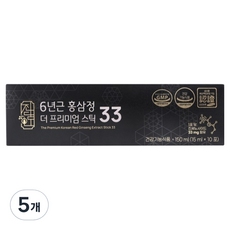 Jindamin 6年根紅蔘精The Premiums條裝10條 高含量人蔘皂苷, 5個, 150ml