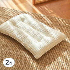 elim korea 可水洗低款涼感雙面枕, 白色, 2個