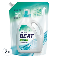 Beat 室內晾乾液體洗衣精補充包 柑橘花香, 2個, 1.8L