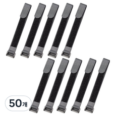 Lumiédor 堅固搭扣魔鬼氈束帶, 黑色, 50個