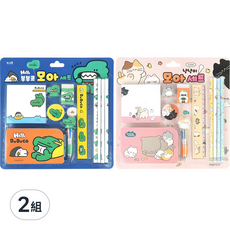 Pinkfoot 角色綜合文具組 5000 2款, Nyang Nyang+Bubuco, 2組