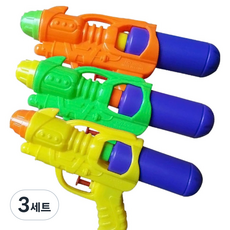 퍼줌 칼라 파워 물총 3종 세트, 노랑, 연두, 주황, 3세트