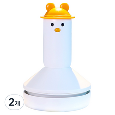 아이존 안녕오리 책상 지우개 진공청소기, 화이트, 2개