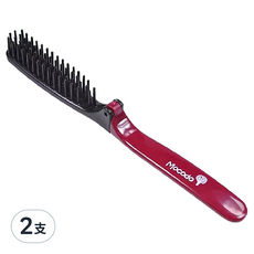 BEAUTYOUNG 妝漾 鈦鍺輕巧折疊梳 BP1207 輕巧便攜 按摩頭皮 促進血液循環, F, 2支