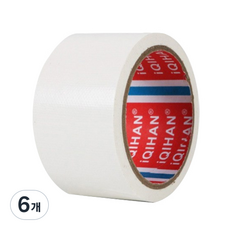 다다 고점도 강력 면 테이프 60mm x 20m, 흰색, 6개