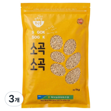 농협 소곡소곡 국내산 유기농 귀리, 1kg, 3개