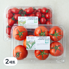 흙살림 유기농 인증 완숙 토마토 900g + 대추방울 토마토 900g 세트, 2세트