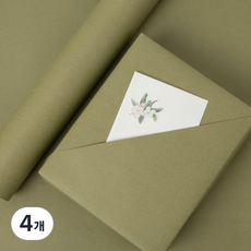 좋은기븐 단면 컬러 크라프트 포장지 10m, 카키, 4개