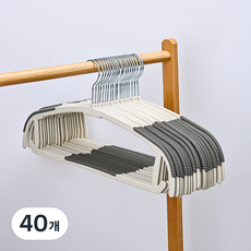 solve living 第2代高級型防肩變形防滑衣架, 40個, 灰色