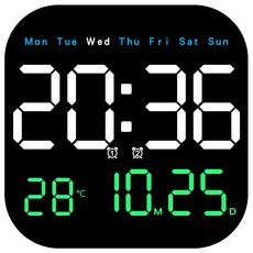 LED多功能掛壁電子鬧鐘 正方形 Z0101, 白燈