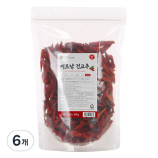 자연애고춧가루 햇 베트남 건고추, 6개, 200g