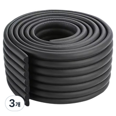 Beiru 寬版加厚壓紋防撞護角, 3個, 黑色