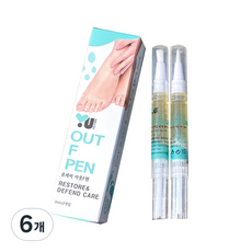 유케어 아웃 F 펜 큐티클 오일, 3ml, 6개