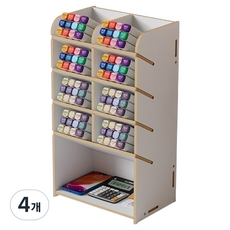 굿굿샵 대용량 연필꽂이 14.5 x 25.5 cm, 화이트, 4개