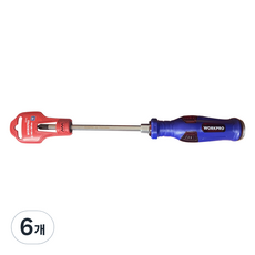 워크프로 투명 십자 드라이버 3 x 200 mm WP221209, 6개