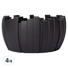 캐시리치 고급스러운 재떨이 12 x 6cm, 블랙, 4개