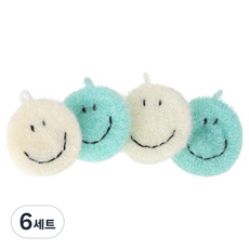코코 스마일 수세미 2종 x 2p 세트, 6세트