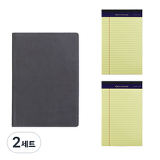 스탠다드 패드폴리오 A5 + 리갈패드 A5 2p, GRAY + 랜덤 발송, 2세트