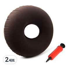 Husperu空氣甜甜圈坐墊 棕色 SA130+打氣筒, 2組