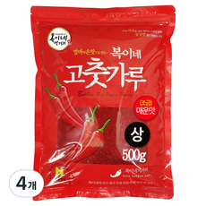 복이네먹거리 고춧가루 상 조금매운맛 김치용, 500g, 4개